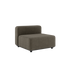 Cobana Lounge Sofa seat module in Cobana Brown with powder-coated aluminum frame and Olefin textile upholstery.