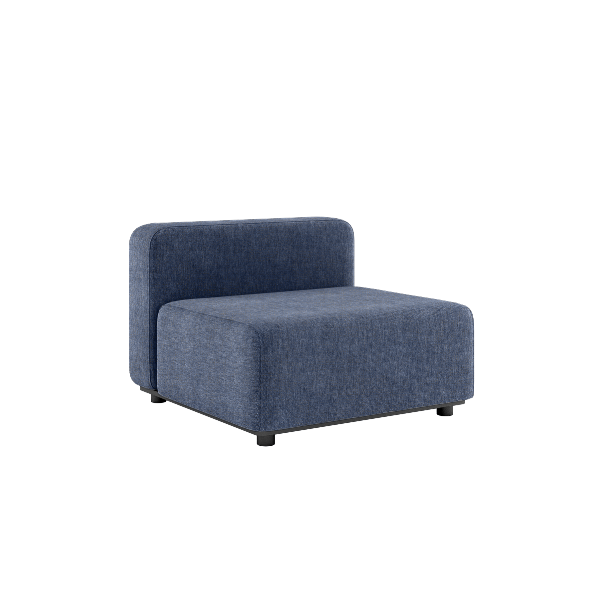 Kirra Indigo Cobana Lounge Sofa seat module with powder-coated aluminum frame and eco-certified textile upholstery