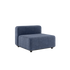 Kirra Indigo Cobana Lounge Sofa seat module with powder-coated aluminum frame and eco-certified textile upholstery