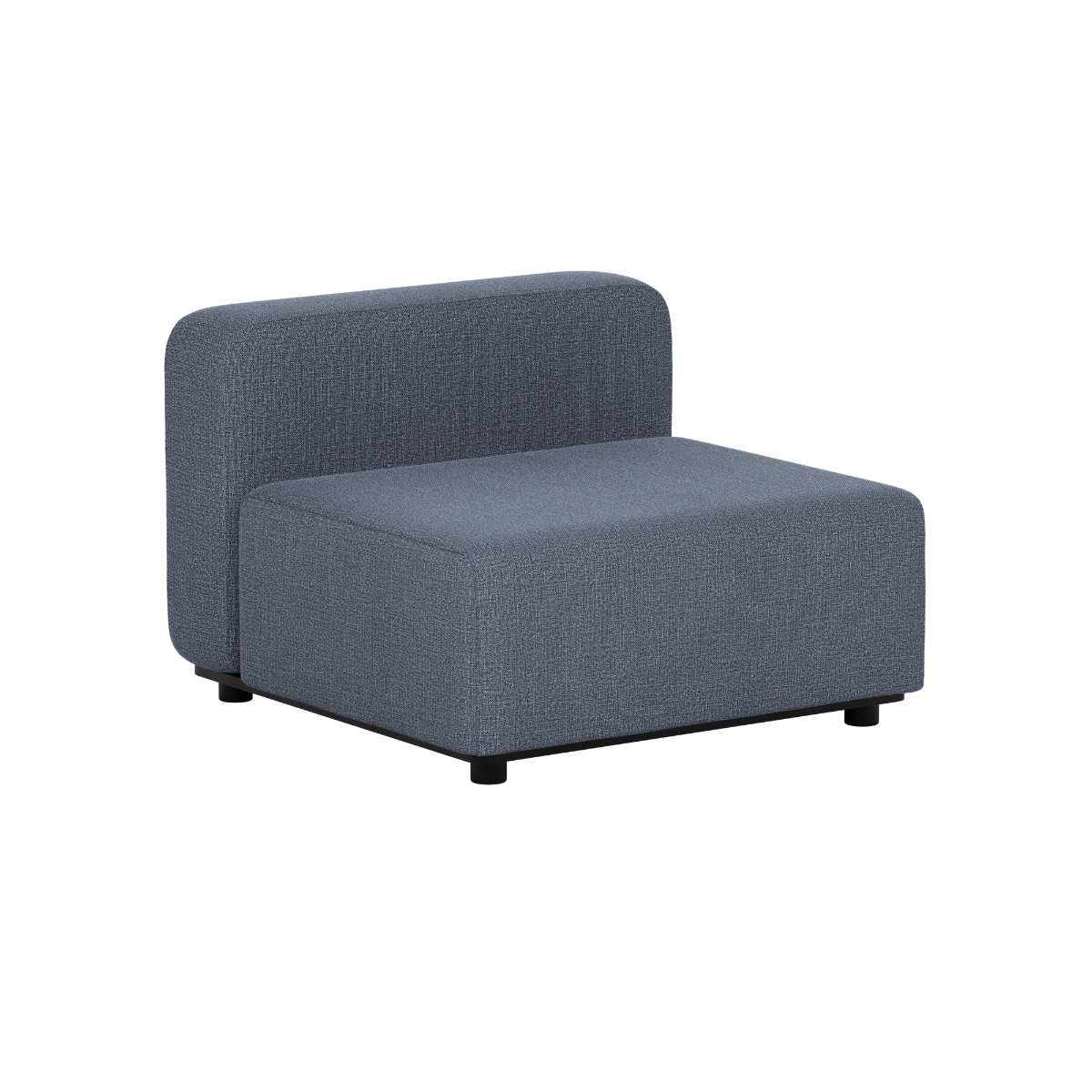 Blue gray modular outdoor lounge sofa seat with backrest from sackit designed in Denmark for comfortable weather resistant garden and terrace seating