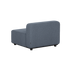 Rear view of a grey modular outdoor sofa seat with clean Scandinavian lines and durable weather resistant upholstery for terraces and gardens