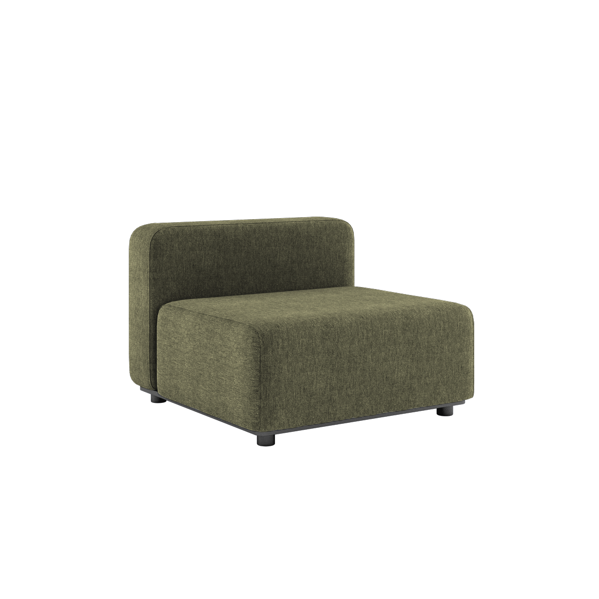 Kirra Olive Cobana Lounge Sofa seat module with powder-coated aluminum frame and eco-certified textile upholstery