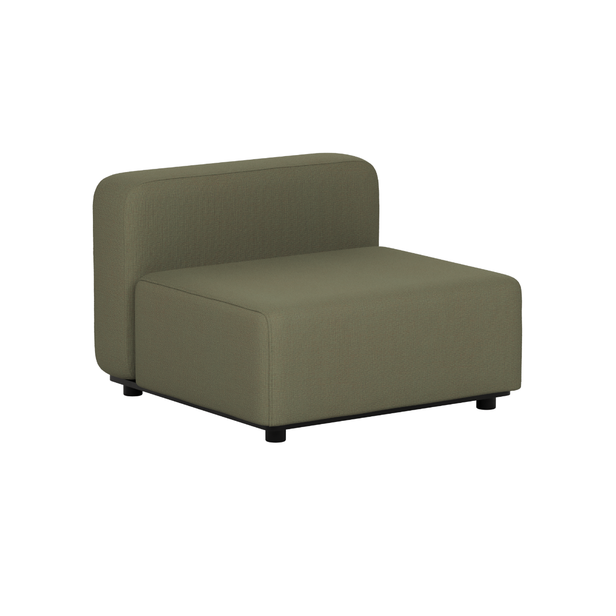 sackit outdoor lounge sofa seat in olive green with clean Scandinavian lines and durable weather resistant upholstery for Nordic gardens terraces and patios