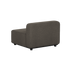 Dark gray modular outdoor sofa seat with clean Scandinavian lines weather resistant upholstery and sturdy low feet from sackit for Nordic gardens and terraces