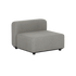 Gray modular outdoor lounge sofa seat with backrest and clean Scandinavian lines by sackit for gardens and terraces