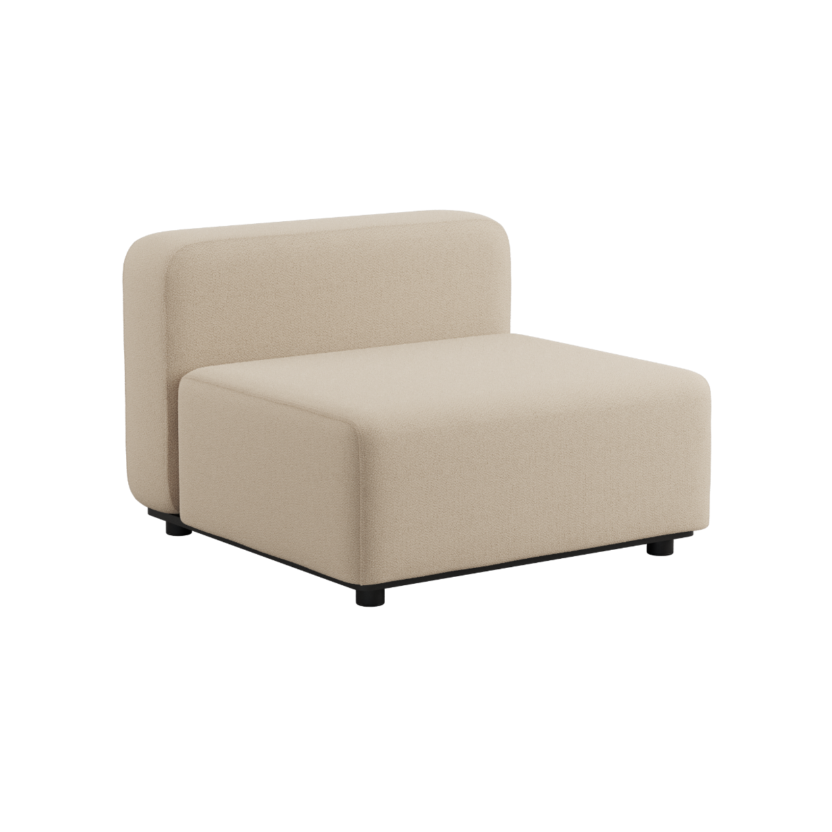 Boucle Beige Cobana Lounge Sofa seat module with powder-coated aluminum frame and outdoor fabric upholstery.