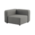 Kirra Grey Cobana Lounge Sofa corner module with powder-coated aluminum frame and Olefin textile cushions.