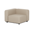 Beige modular outdoor corner sofa with rounded cushions and clean Scandinavian lines by sackit for Nordic gardens and terraces