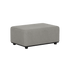 Gray upholstered outdoor pouf from sackit with clean Scandinavian lines and a low rectangular form for modular lounge seating on a terrace or in a garden