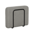 sackit Europe gray armrest module for a Cobana outdoor lounge sofa with rounded upholstery and a black metal support frame