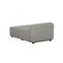 Grey outdoor chaise sofa module from sackit with clean Scandinavian lines and durable weather resistant upholstery for modular garden seating
