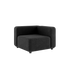 Cobana Lounge Sofa corner module in black with powder-coated aluminum frame and outdoor fabric cushions.