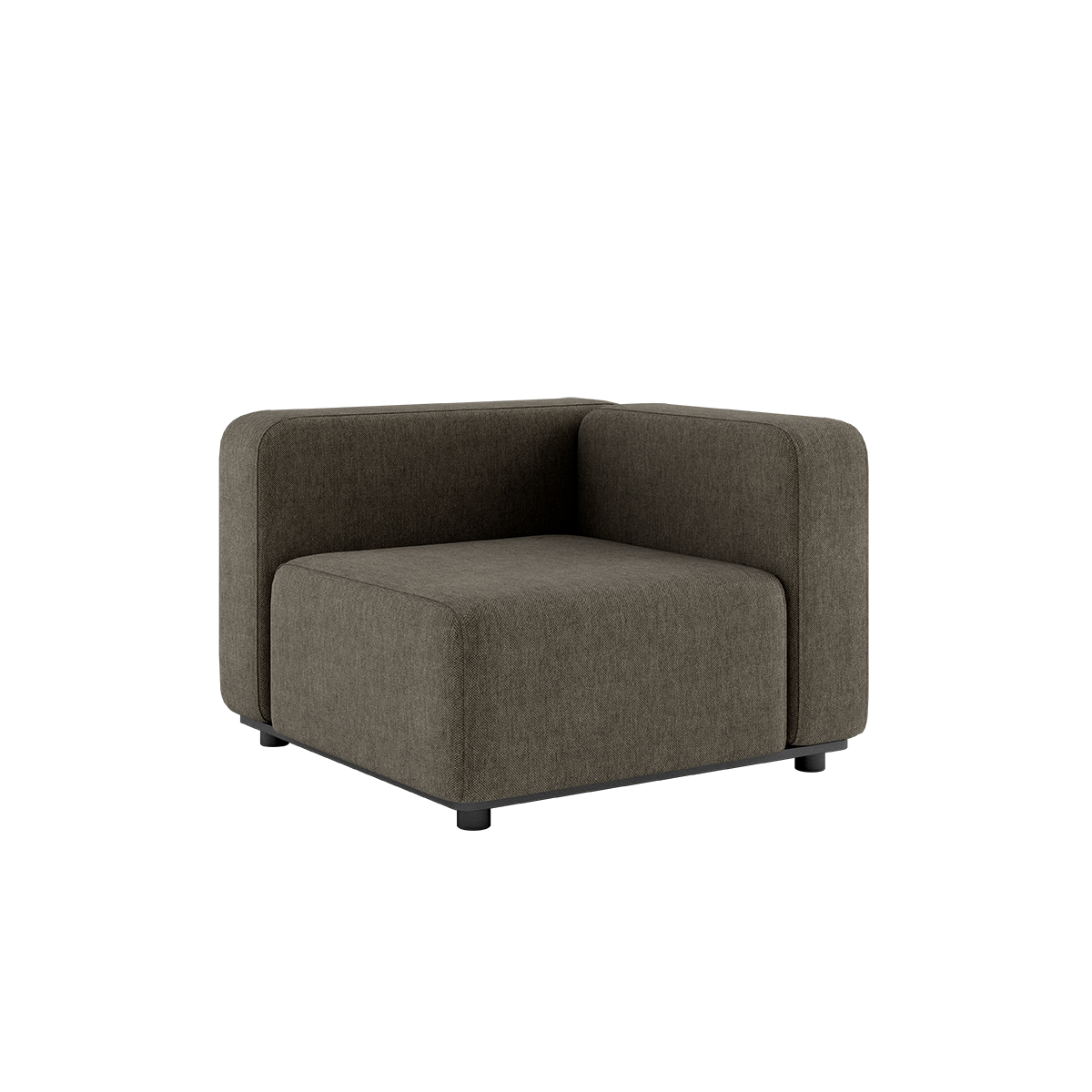 Cobana Lounge Sofa corner module in Cobana Brown with powder-coated aluminum frame and outdoor fabric upholstery