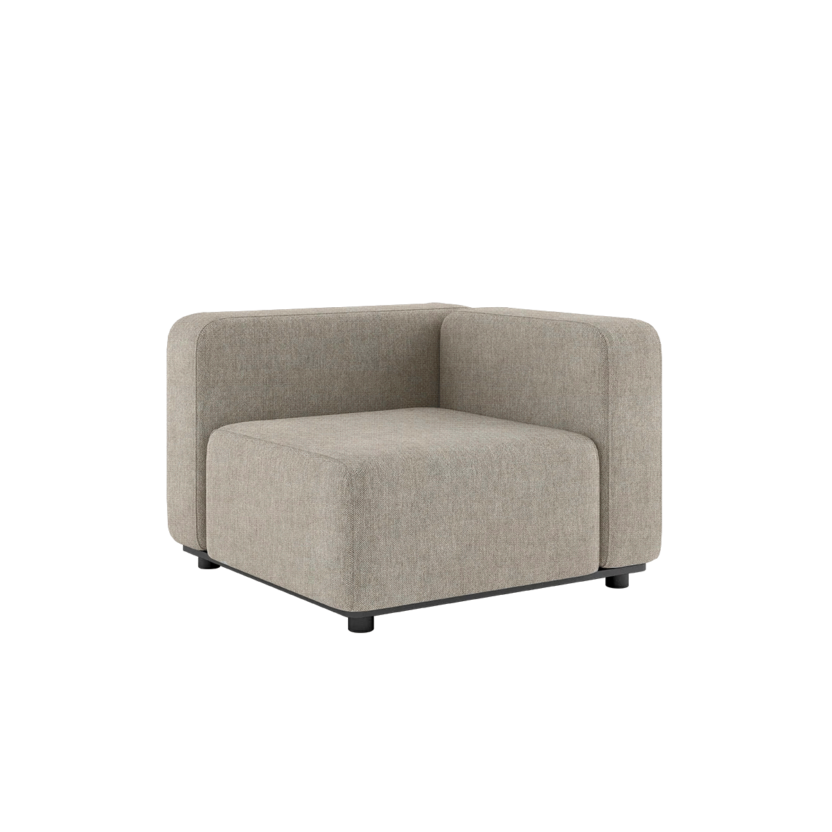 Kirra Sand Cobana Lounge Sofa corner module with powder-coated aluminum frame and olefin textile cushions