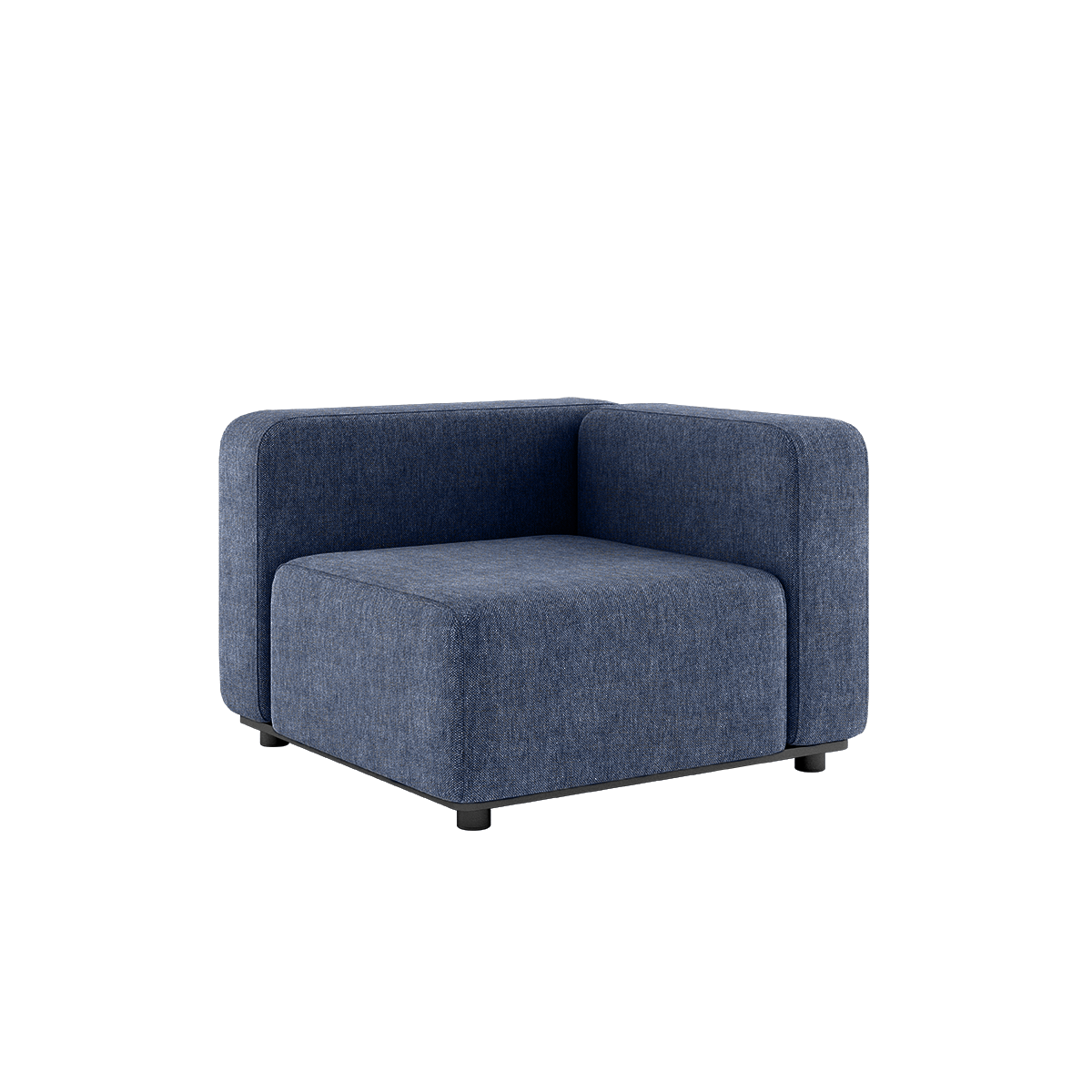 Corner Cobana Lounge Sofa in Kirra Indigo with powder-coated aluminum frame and Olefin textile cushions