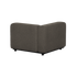 Dark taupe Cobana lounge sofa corner module with clean Scandinavian lines and weather resistant upholstery for outdoor terraces and gardens by sackit europe