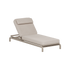 Beige Kirra Sunbed with cushioned adjustable backrest and durable metal frame from sackit for relaxing outdoors in Nordic weather