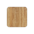 Top view of a rounded square teak tabletop with a dark edge for an outdoor coffee table by sackit Europe
