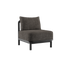 Kirra Lounge Sofa seat in Kirra Noir with aluminum frame and olefin textile for outdoor use