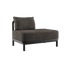Kirra Lounge Sofa open end left in Kirra Noir with aluminum frame and olefin textile cushions