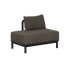 sackit outdoor lounge sofa module with a right open end dark textured upholstery black frame and back cushion designed in Denmark for modern outdoor spaces