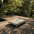 Kirra Double Sunbed in Kirra Sand with powder-coated aluminum frame and olefin textile outdoors