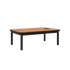 Kirra Coffee Table outdoor sofa table in taupe powder-coated aluminum with teak wood top without accessory fit