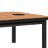 Kirra Coffee Table outdoor with teak wood top and powder-coated aluminum base in taupe without accessory fit