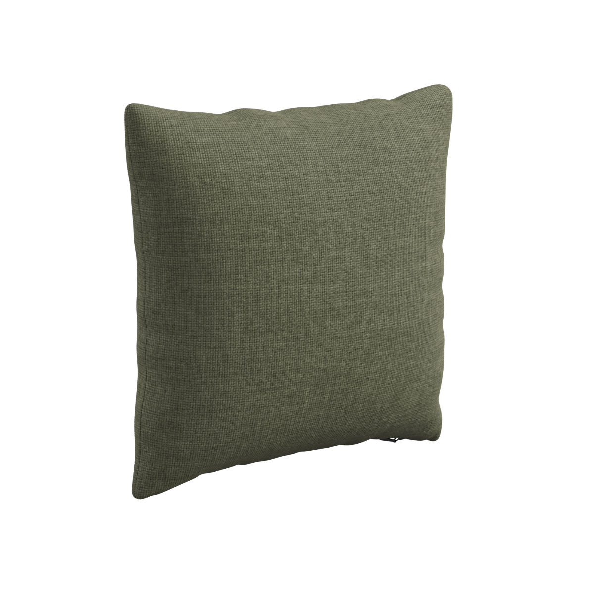 Olive green square outdoor cushion with textured fabric and softly curved edges for comfortable garden lounge seating by sackit europe