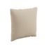 Beige square outdoor cushion with soft textured fabric and gently rounded corners designed for comfortable Nordic outdoor seating by sackit