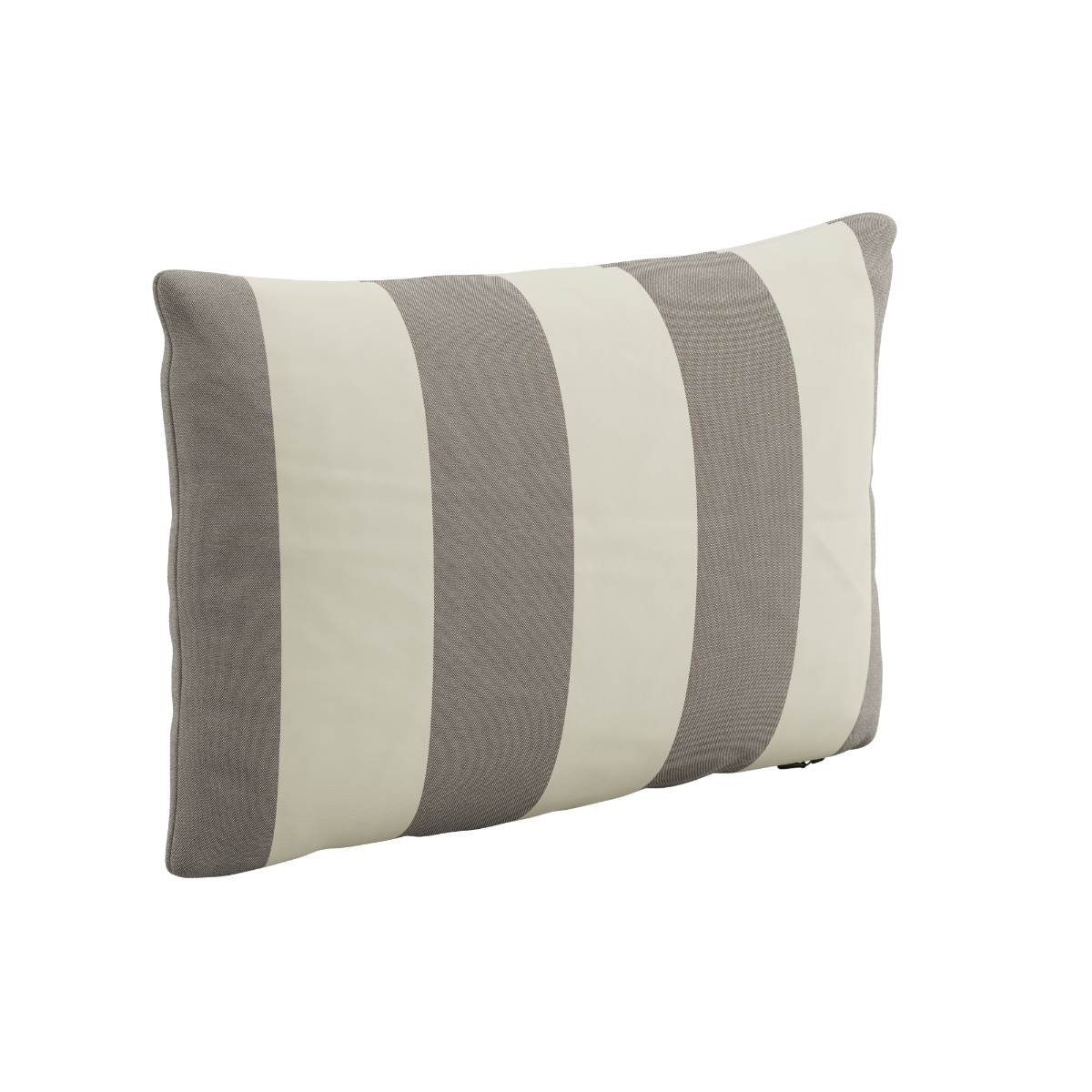 Rectangular outdoor cushion in Renesse Taupe with soft fabric and simple design.
