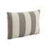 Rectangular outdoor cushion in Renesse Taupe with soft fabric and simple design.