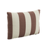 Rectangular outdoor cushion in Renesse Chestnut color with soft textured fabric.
