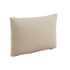 Rectangular outdoor cushion in boucle beige fabric with soft texture and simple design.