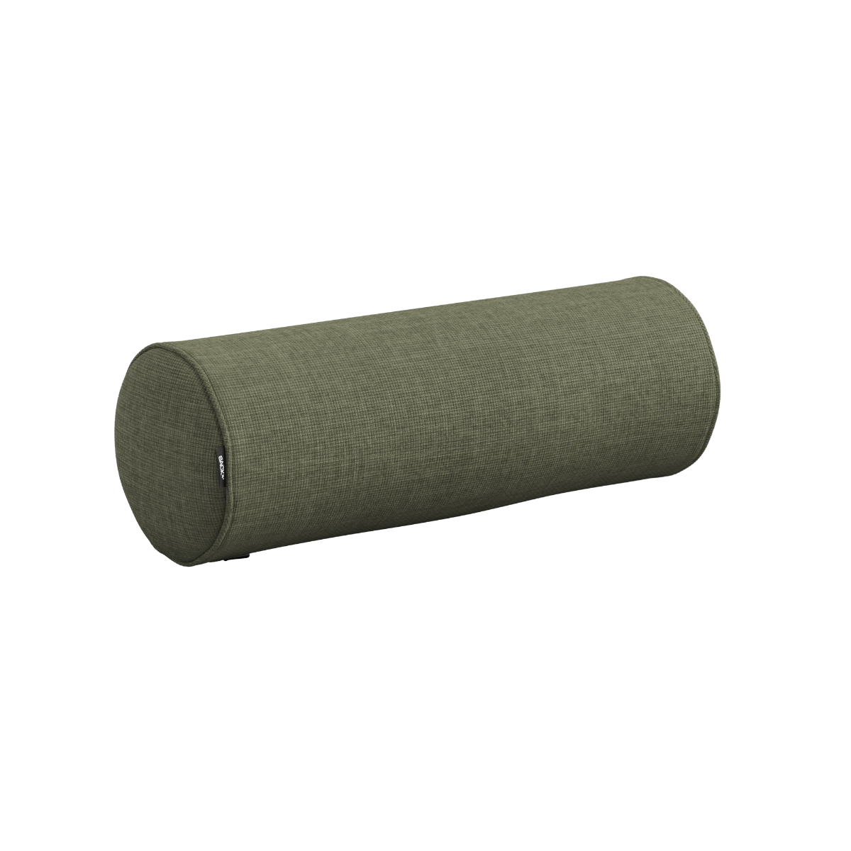 Kirra Olive outdoor bolster cushion with cylindrical shape and soft textile cover