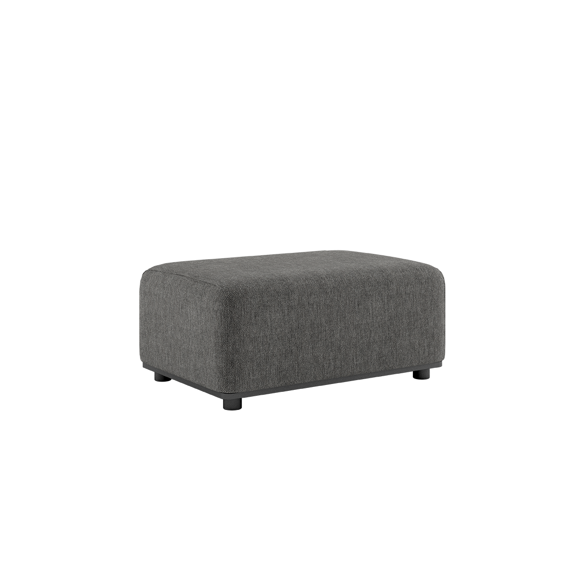 Cobana Lounge Sofa pouf in Cobana Grey with powder-coated aluminum frame and Olefin textile upholstery.