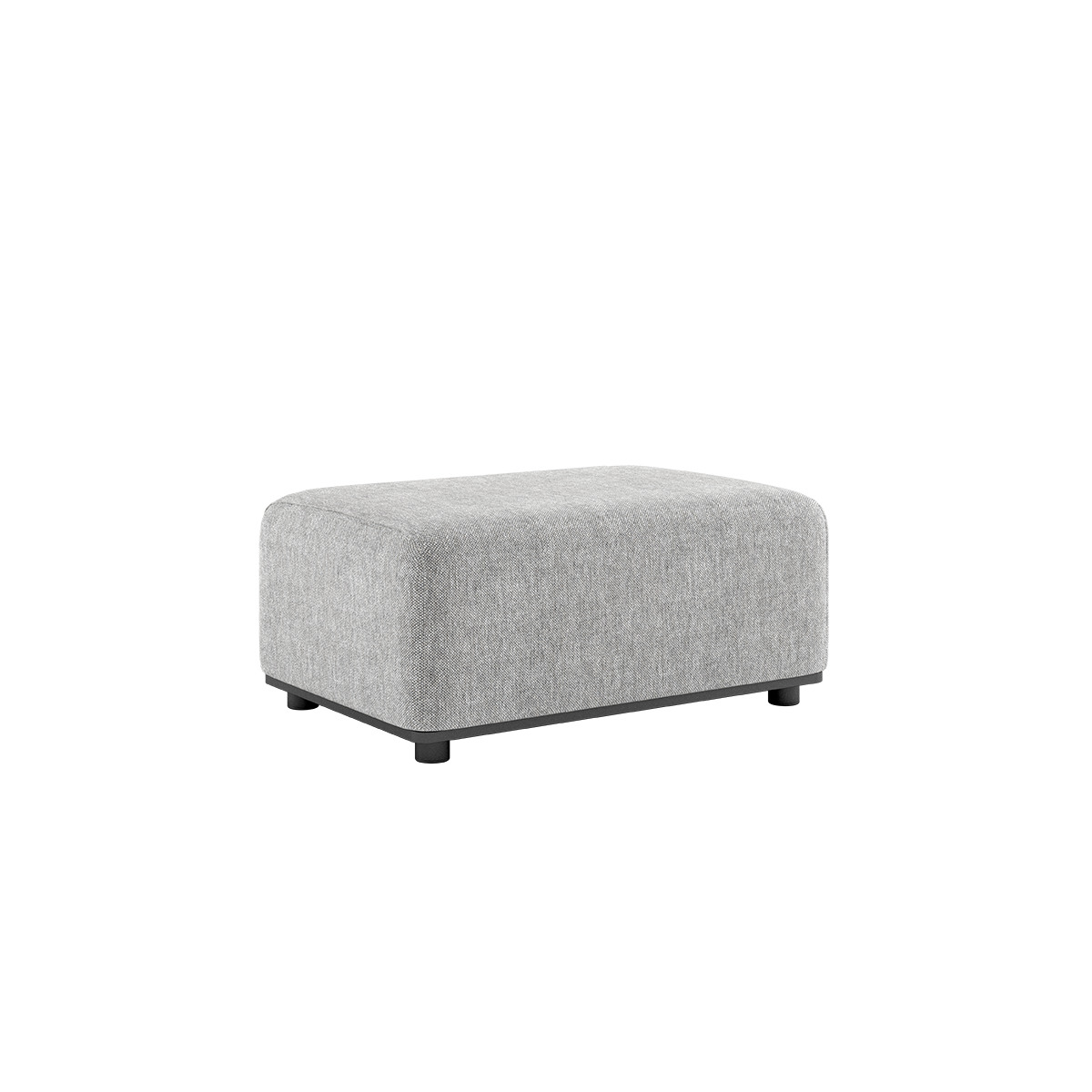 Cobana Lounge Sofa pouf in Cobana Sand Melange with powder-coated aluminum frame and olefin textile.