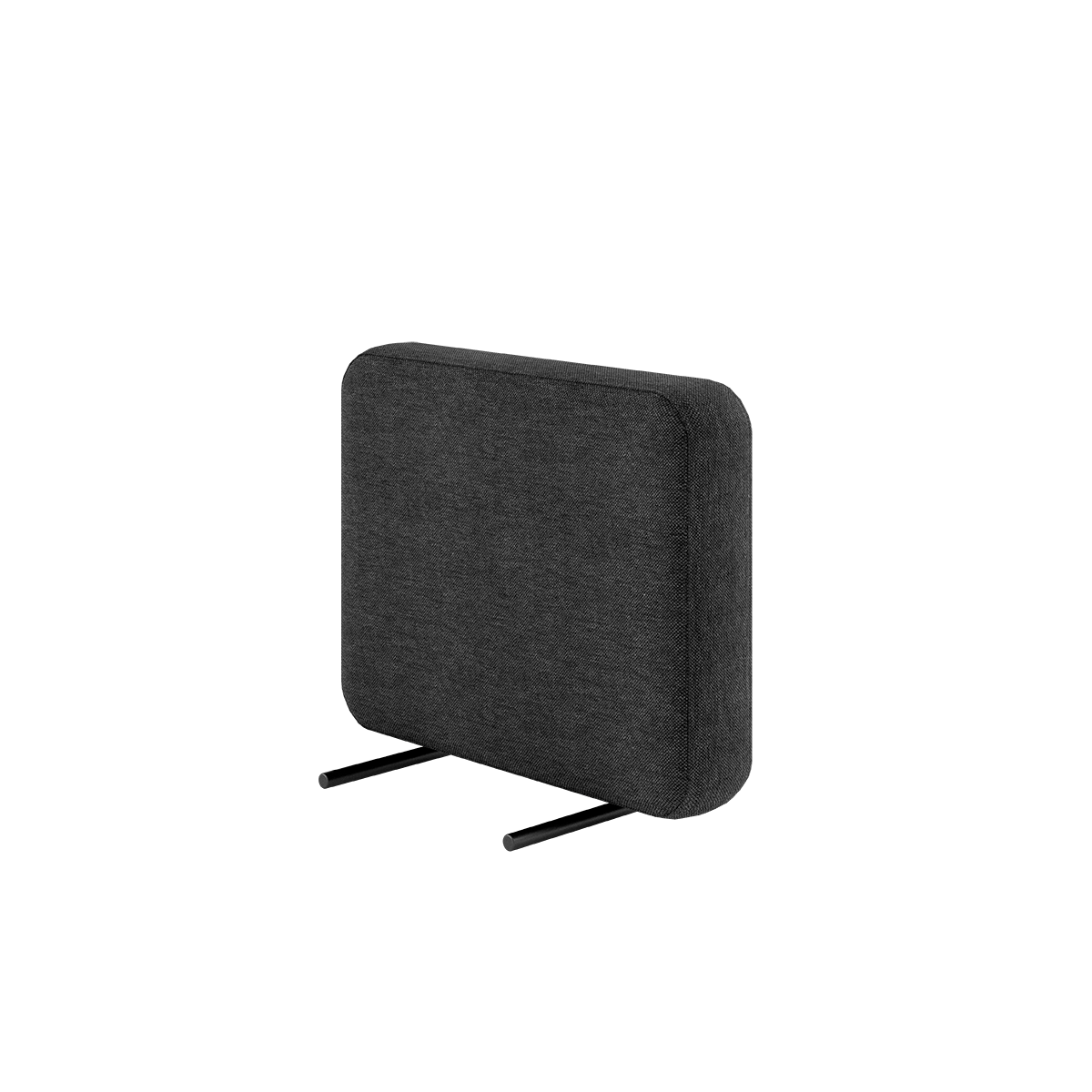 Cobana Lounge Sofa armrest module in black with powder-coated aluminum frame and olefin textile upholstery