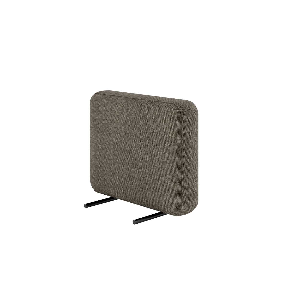 Cobana Lounge Sofa armrest module in Cobana Brown with powder-coated aluminum frame and olefin textile.