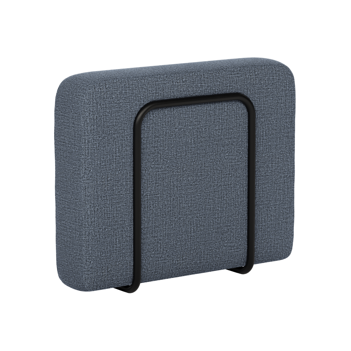 Charcoal gray upholstered armrest module for the Cobana outdoor sofa by sackit designed in Denmark for stylish weather resistant outdoor lounging