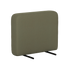 Olive green upholstered outdoor sofa armrest module from sackit with rounded corners and sturdy black support legs for Scandinavian garden furniture setups