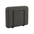 Kirra Noir Cobana Lounge Sofa armrest module with powder-coated aluminum frame and olefin textile upholstery.
