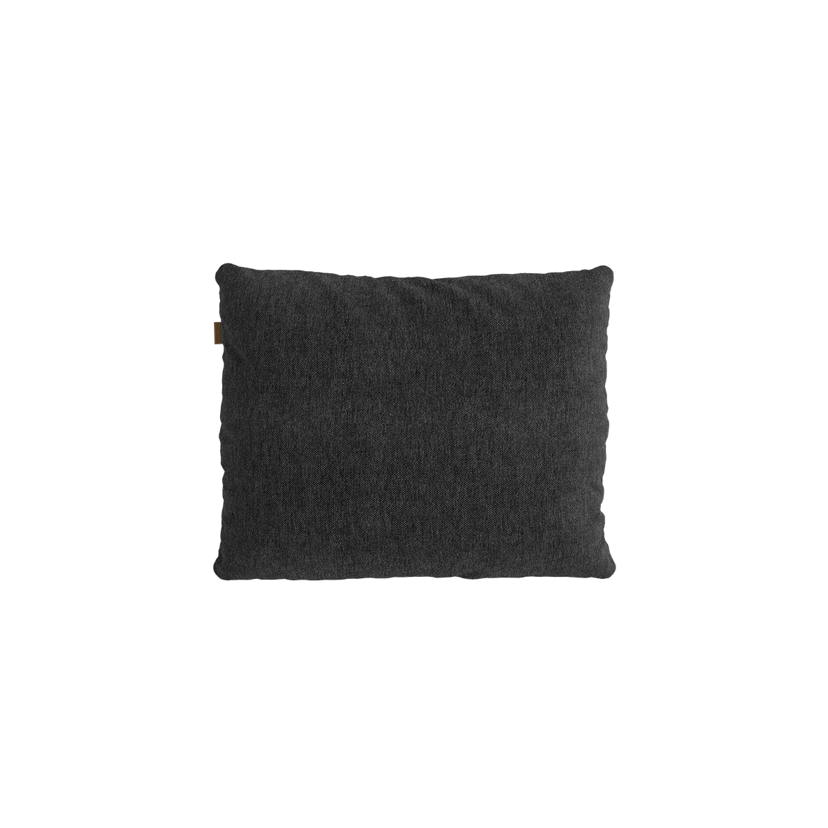 Black Cobana Cushion with water-repellent Olefin fabric for outdoor sofa seating.