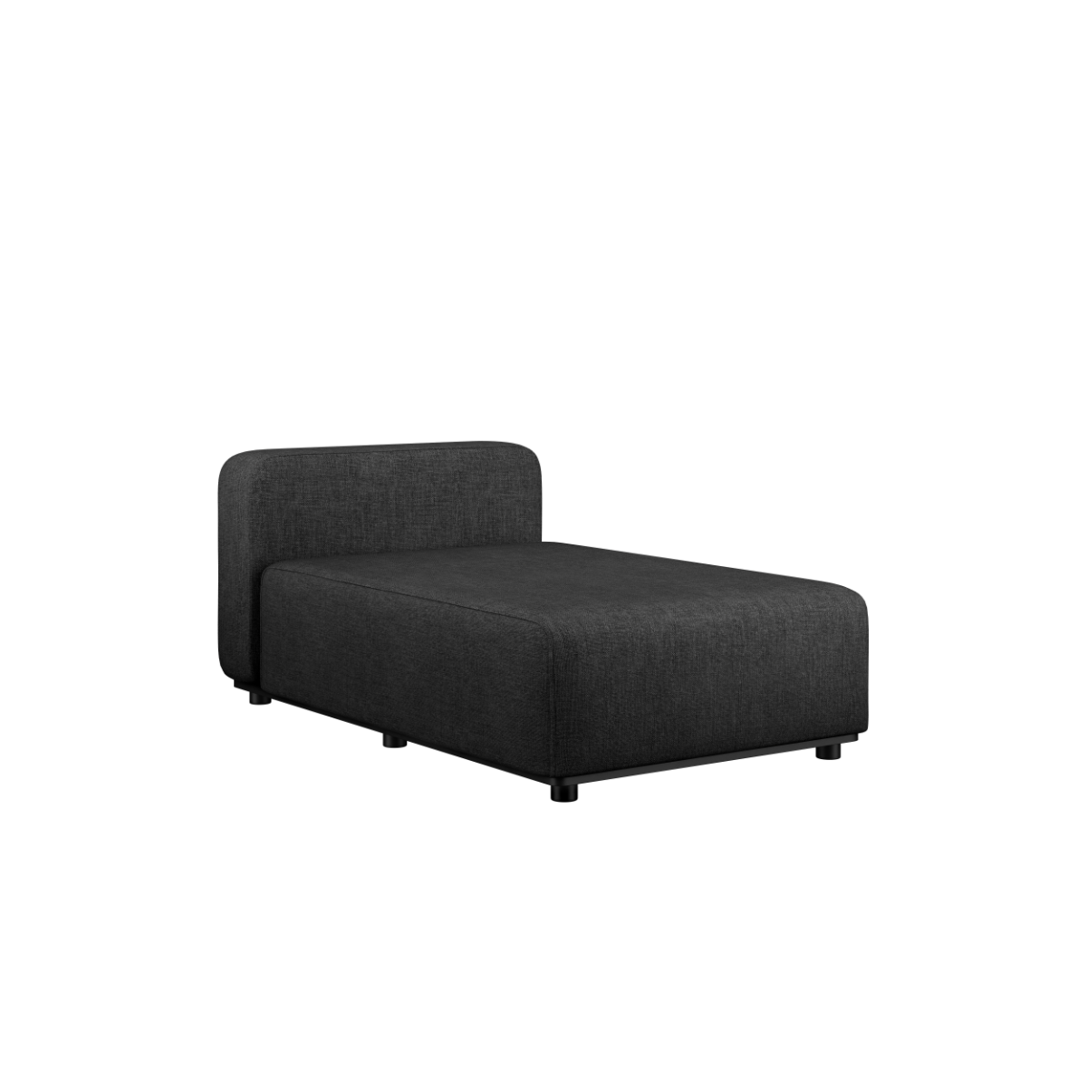 Cobana Lounge Sofa chaise module in black with powder-coated aluminum frame and clean Scandinavian design