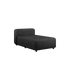Cobana Lounge Sofa chaise module in black with powder-coated aluminum frame and clean Scandinavian design