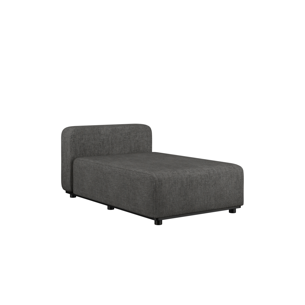 Cobana Lounge Sofa chaise module in Cobana Grey with powder-coated aluminum frame and olefin textile upholstery