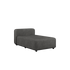 Cobana Lounge Sofa chaise module in Cobana Grey with powder-coated aluminum frame and olefin textile upholstery