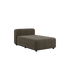 Cobana Lounge Sofa chaise module in Cobana Brown with powder-coated aluminum frame and olefin textile upholstery