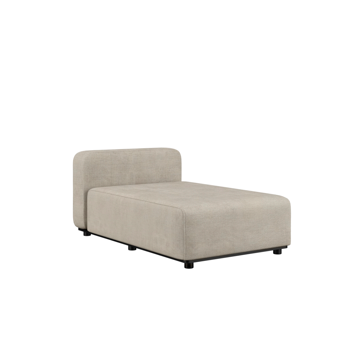 Kirra Sand Cobana Lounge Sofa chaise module with powder-coated aluminum frame and eco-certified textile cushions