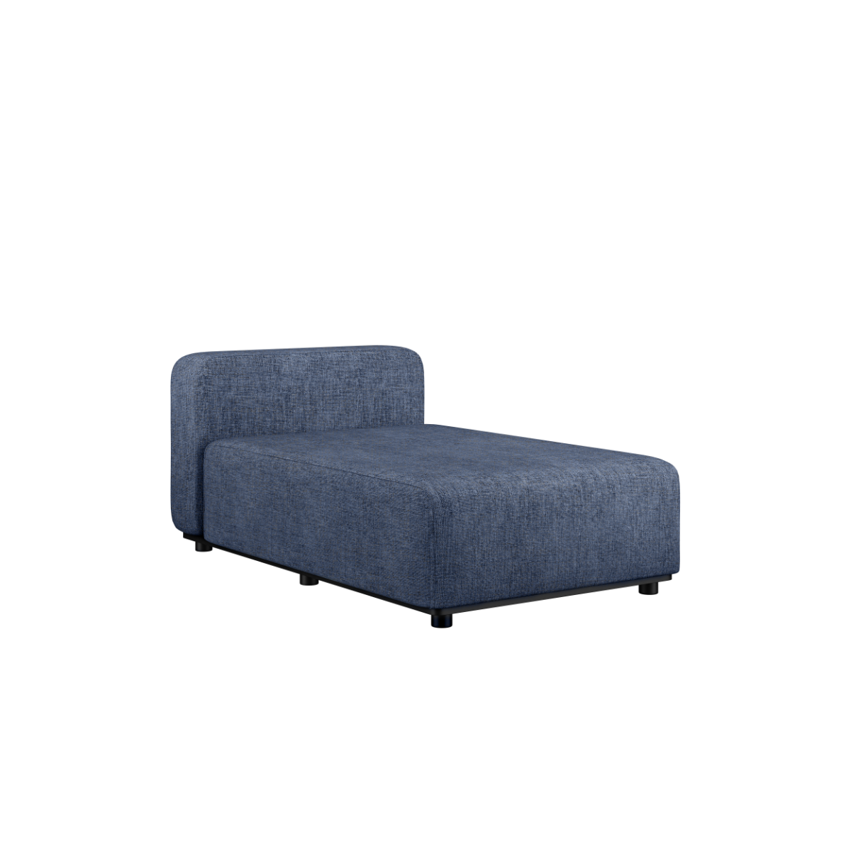 Kirra Indigo Cobana Lounge Sofa chaise module with powder-coated aluminum frame and eco-certified textile cushions